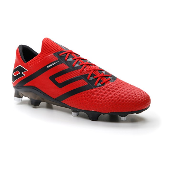 Botas de Futbol Lotto Maestro 100 IV FG Hombre Rojas Negras | XO699089V6