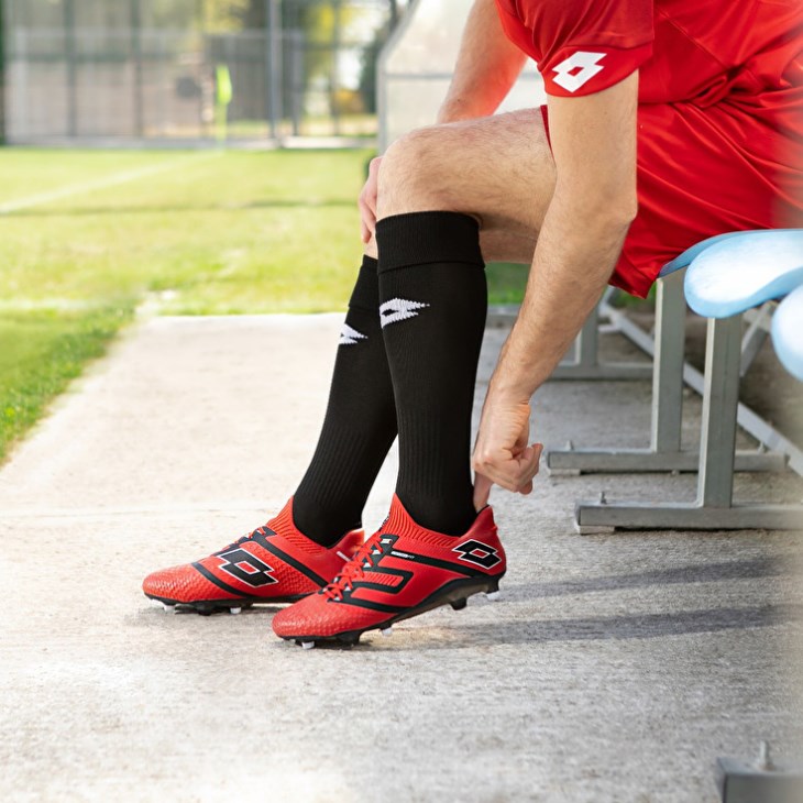 Botas de Futbol Lotto Maestro 100 IV FG Hombre Rojas Negras | XO699089V6
