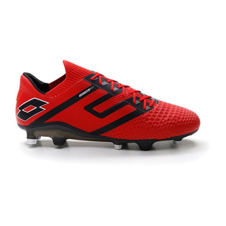 Botas de Futbol Lotto Maestro 100 IV FG Hombre Rojas Negras | XO699089V6