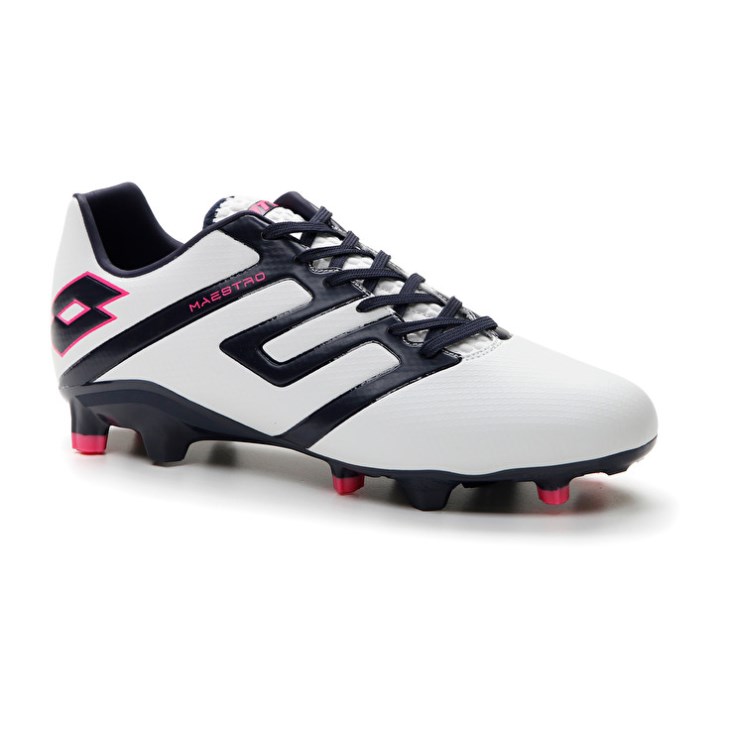 Botas de Futbol Lotto Maestro 300 IV FG Hombre Blancas Negras | SJ243424G6