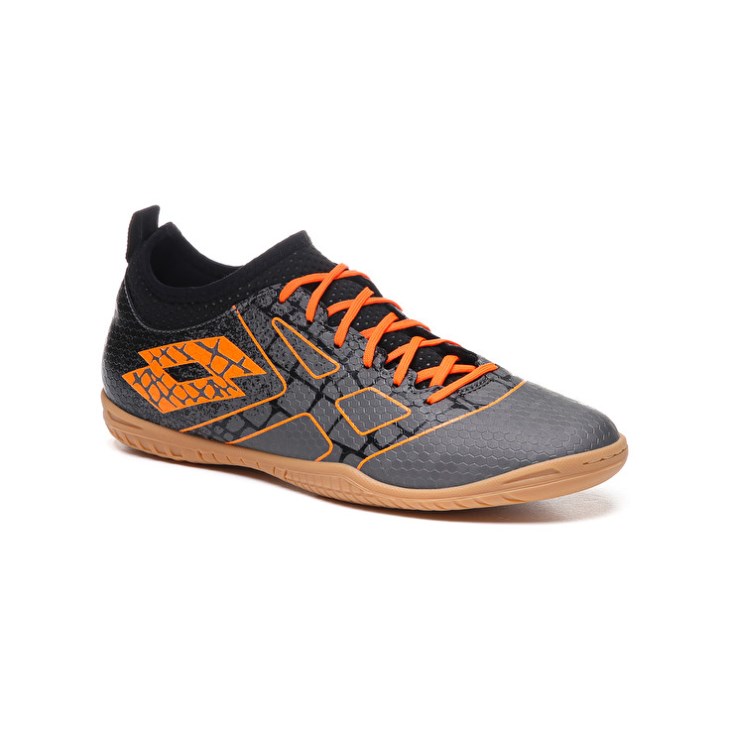 Botas de Futbol Lotto Maestro 700 II ID Hombre Gris Oscuro Naranjas | VJ122932N2