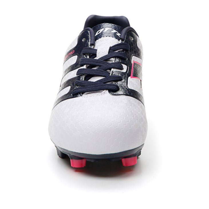 Botas de Futbol Lotto Maestro 700 IV FG JR Niños Blancas Azul Marino Azules | VW530233B6
