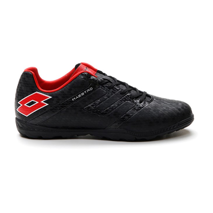 Botas de Futbol Lotto Maestro 700 IV TF Hombre Negras Rojas | YC860136M4