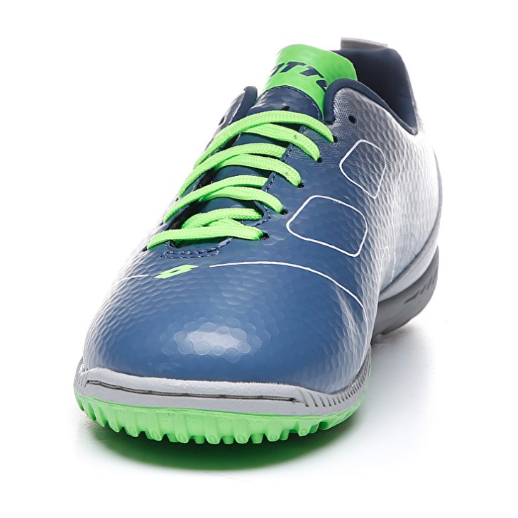 Botas de Futbol Lotto Maestro 700 TF JR Niños Plateadas Azules Verde | AJ835133B7