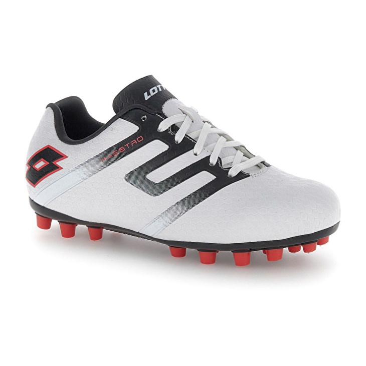 Botas de Futbol Lotto Maestro 700 V AGM JR Niños Blancas Negras Rojas | WM047684W0