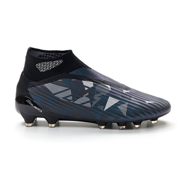 Botas de Futbol Lotto Solista 100 IV Gravity FG Hombre Negras Gris Oscuro Gris | BQ090369D1