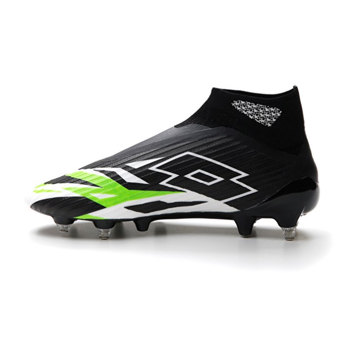 Botas de Futbol Lotto Solista 100 VI Gravity SGX Hombre Negras Blancas Verde | TR158985Z0