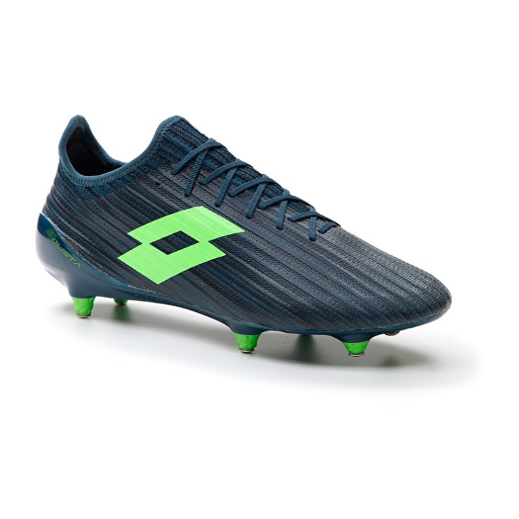 Botas de Futbol Lotto Solista 200 III SG 6 Hombre Azul Marino Azules Verde | WM117121L1