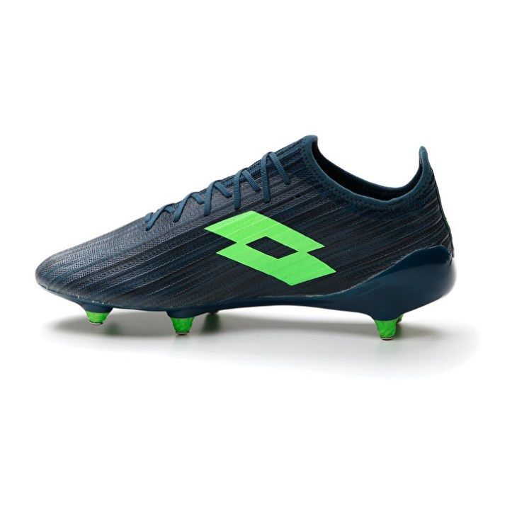 Botas de Futbol Lotto Solista 200 III SG 6 Hombre Azul Marino Azules Verde | WM117121L1