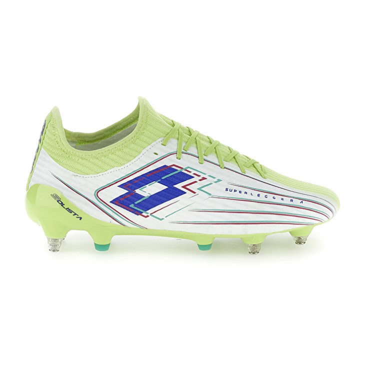 Botas de Futbol Lotto Solista 200 VIII SGX Hombre Verde Blancas | OH906960U5