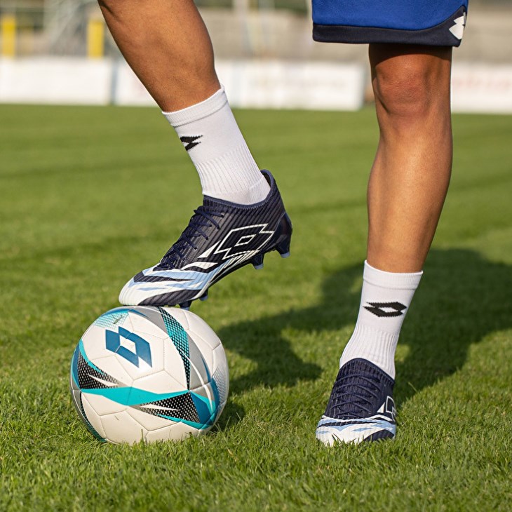 Botas de Futbol Lotto Solista 200 VI FG Hombre Azul Marino Azules Blancas Azules | YW579477B2