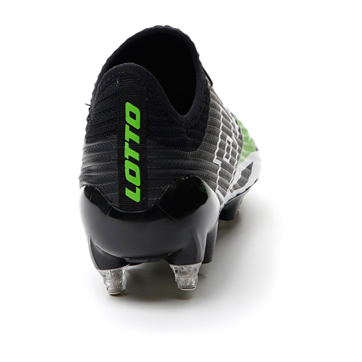 Botas de Futbol Lotto Solista 200 VI SGX Hombre Negras Blancas Verde | UD998499I2