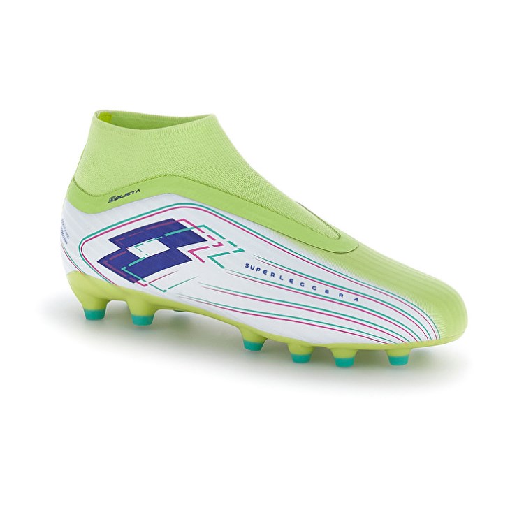 Botas de Futbol Lotto Solista 300 VIII Gravity FG Hombre Verde Blancas | JE096669Q7