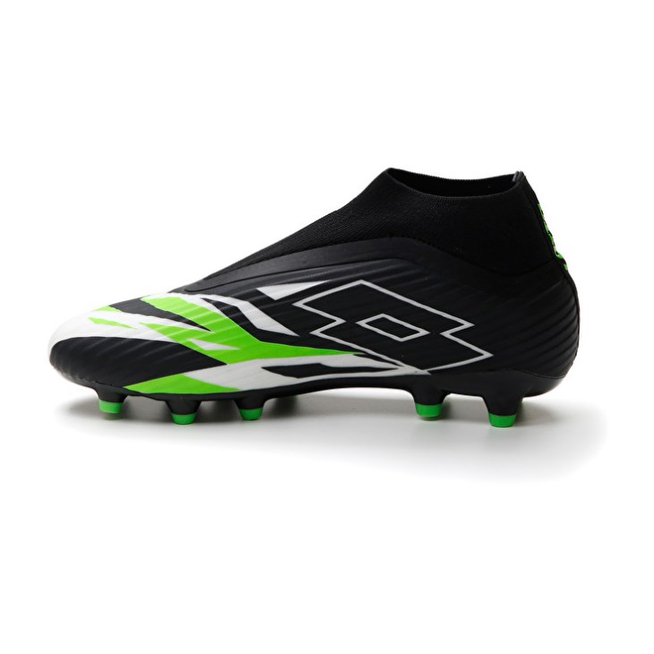 Botas de Futbol Lotto Solista 300 VI Gravity FG Hombre Negras Blancas Verde | OZ498619E7