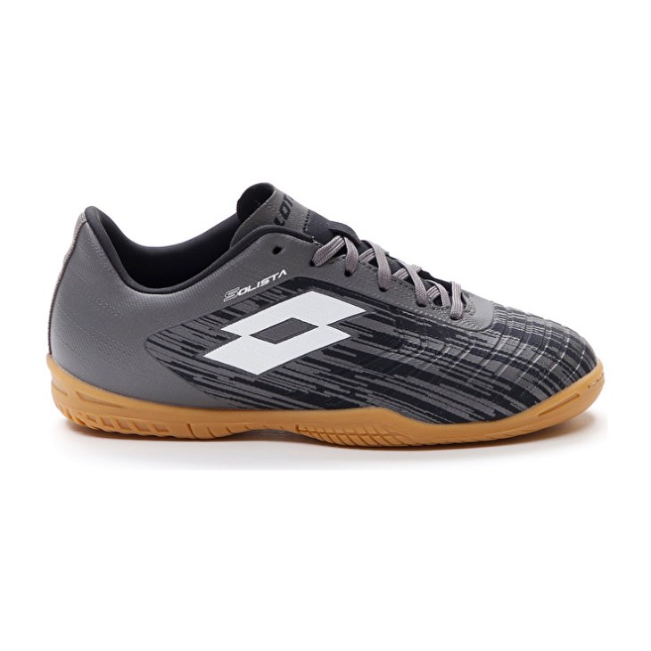 Botas de Futbol Lotto Solista 700 III ID JR Niños Negras Blancas Gris | IO985228A8