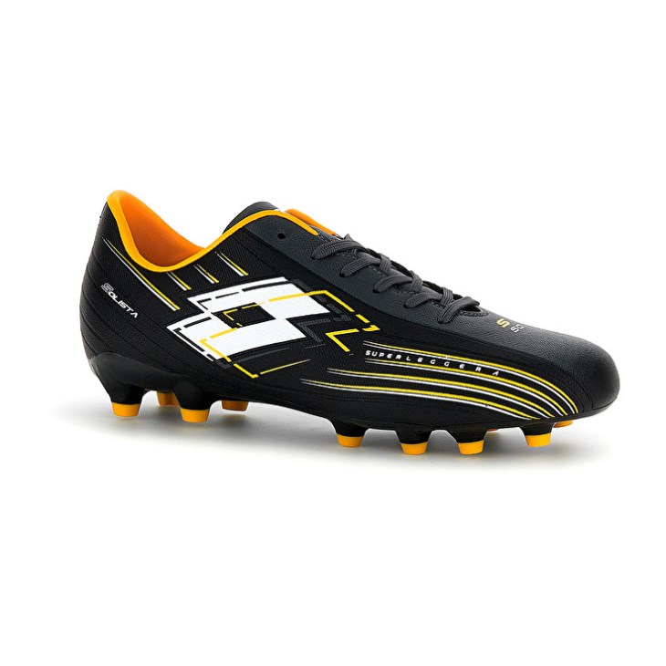 Botas de Futbol Lotto Solista 700 VII FG Hombre Negras Amarillo | GK038453P6
