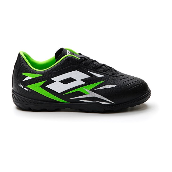 Botas de Futbol Lotto Solista 700 VI TF JR Niños Negras Verde | WL704690E2