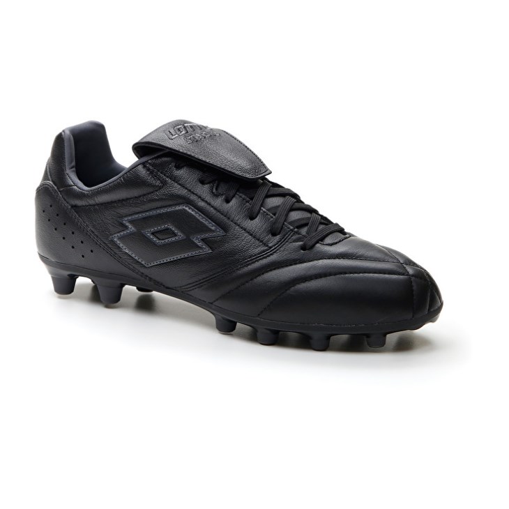 Botas de Futbol Lotto Stadio 200 III FG Hombre Negras Gris Oscuro | FQ342654R7