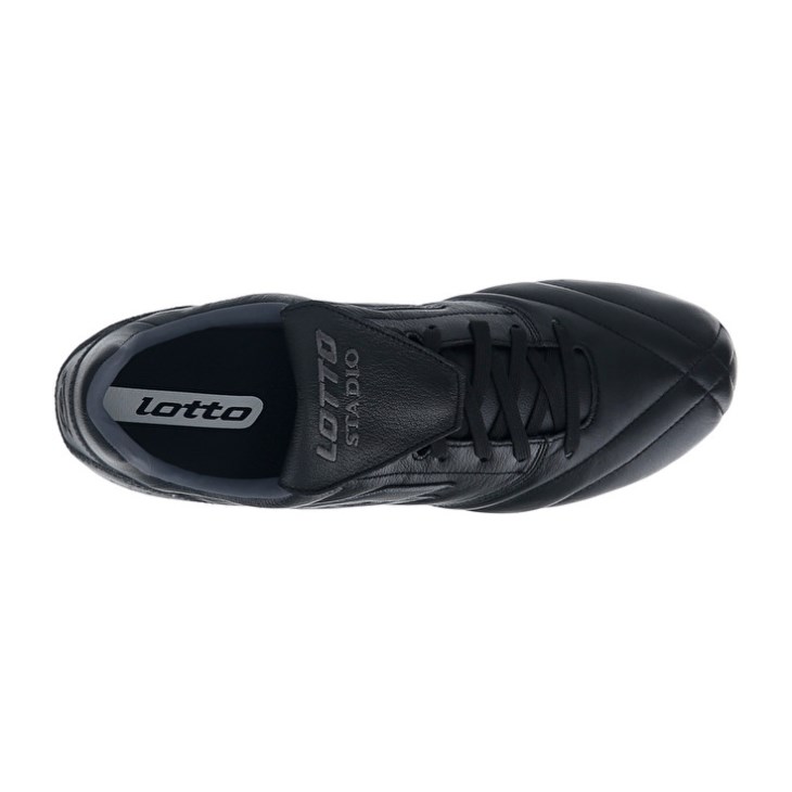 Botas de Futbol Lotto Stadio 200 III FG Hombre Negras Gris Oscuro | FQ342654R7