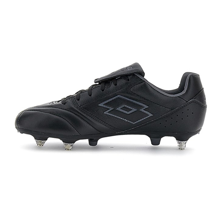 Botas de Futbol Lotto Stadio 200 III SGX 50 Hombre Negras Gris Oscuro | RP266106G2