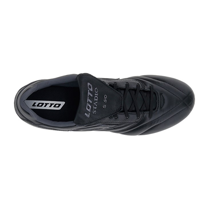 Botas de Futbol Lotto Stadio 200 III SGX 50 Hombre Negras Gris Oscuro | RP266106G2