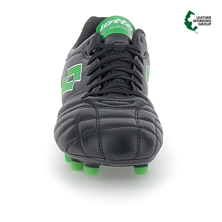 Botas de Futbol Lotto Stadio 300 III FG 50 Hombre Negras Verde | KQ648824Q9