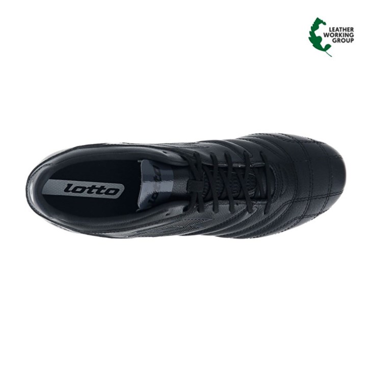 Botas de Futbol Lotto Stadio 300 III FG Hombre Negras Gris Oscuro | BO496939Q0