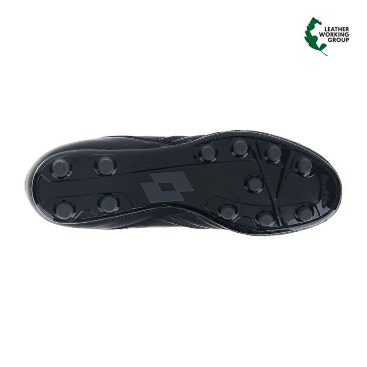 Botas de Futbol Lotto Stadio 300 III FG Hombre Negras Gris Oscuro | BO496939Q0