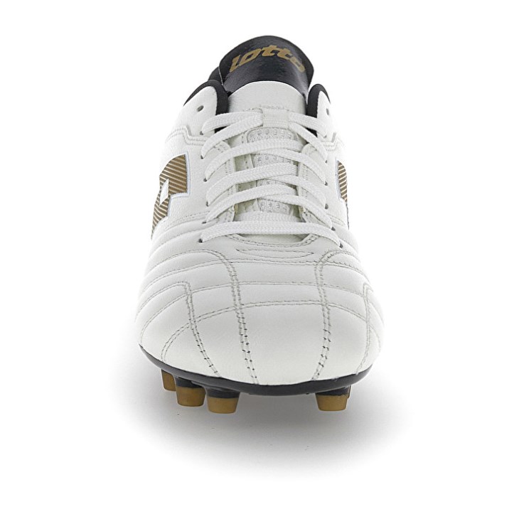 Botas de Futbol Lotto Stadio 300 III FG Hombre Blancas Doradas | RH890979J1