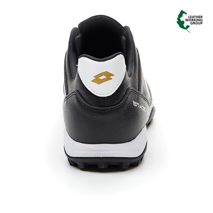 Botas de Futbol Lotto Stadio 300 II TF Hombre Negras Blancas Doradas Claro | OS149754A4