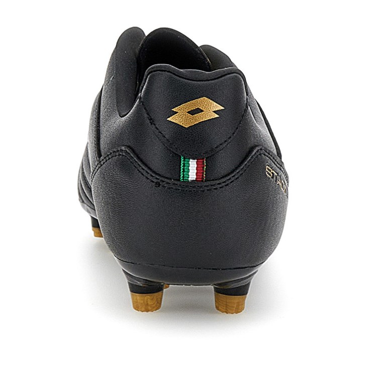 Botas de Futbol Lotto Stadio 705 FG Hombre Negras Doradas Claro | HO289778M4