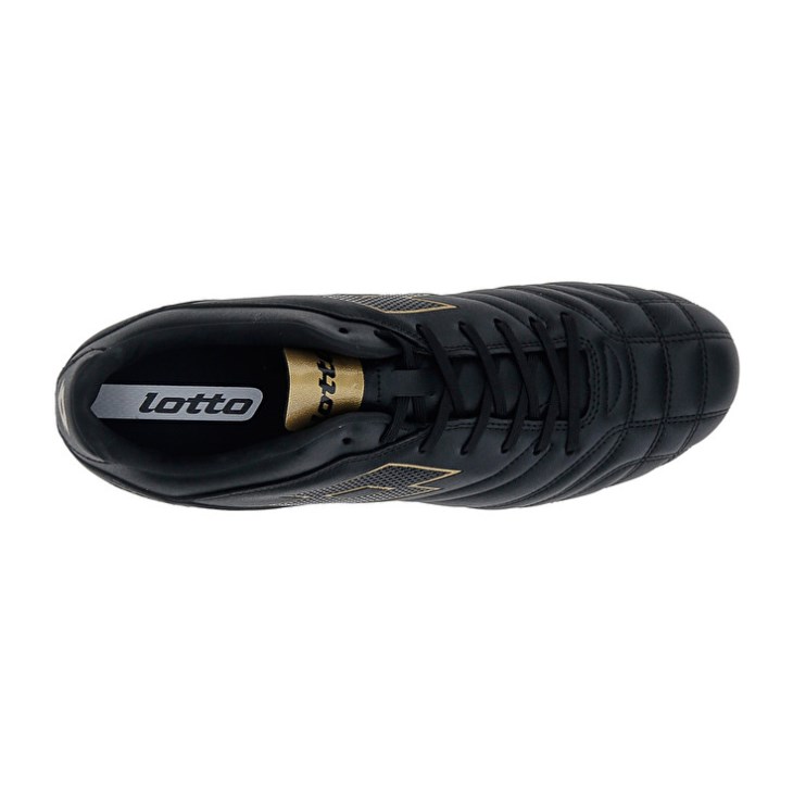 Botas de Futbol Lotto Stadio 705 FG Hombre Negras Doradas Claro | HO289778M4