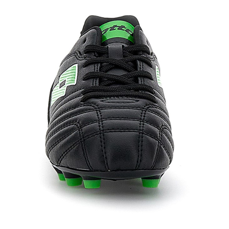 Botas de Futbol Lotto Stadio 705 FG JR Niños Negras Verde | XP305490X4