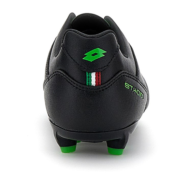 Botas de Futbol Lotto Stadio 705 FG JR Niños Negras Verde | XP305490X4