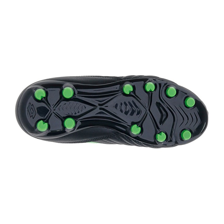 Botas de Futbol Lotto Stadio 705 FG JR Niños Negras Verde | XP305490X4