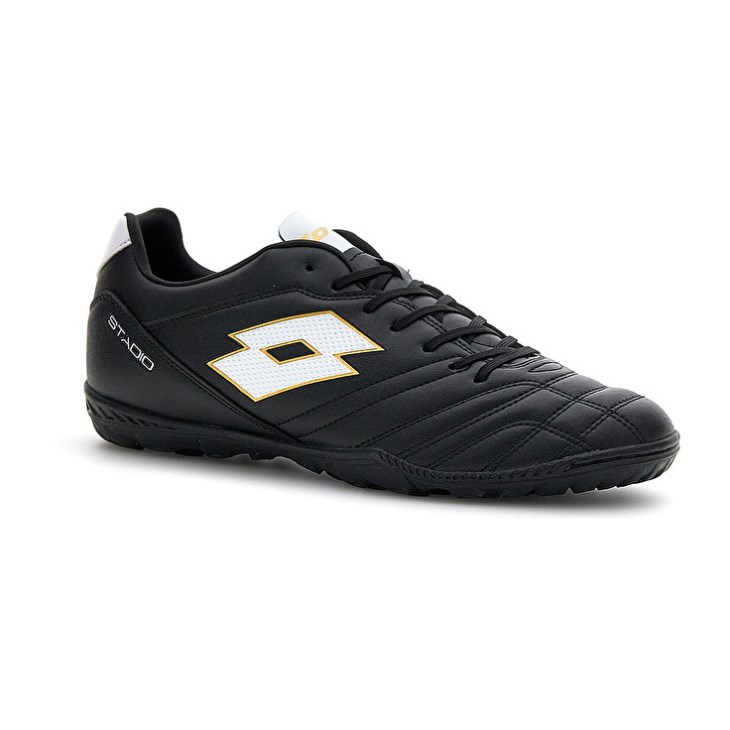 Botas de Futbol Lotto Stadio 705 TF Hombre Negras Blancas | OS263936Z8