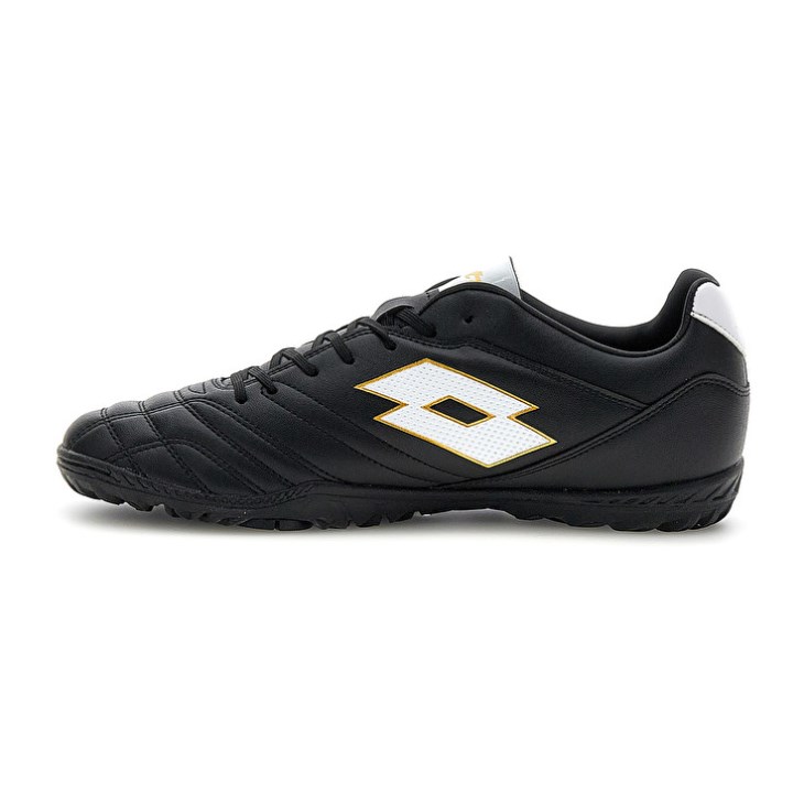 Botas de Futbol Lotto Stadio 705 TF Hombre Negras Blancas | OS263936Z8