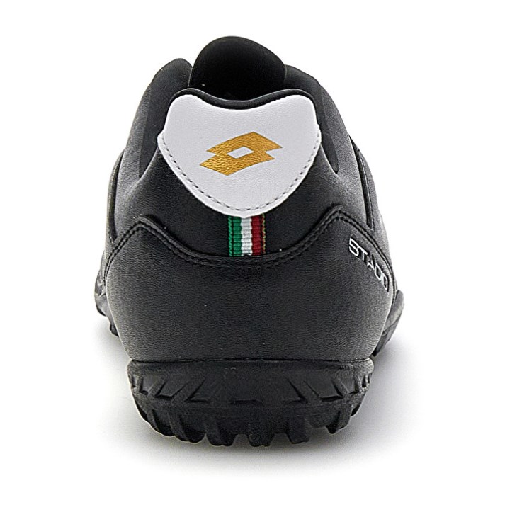 Botas de Futbol Lotto Stadio 705 TF Hombre Negras Blancas | OS263936Z8
