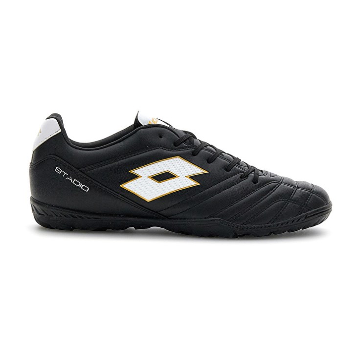 Botas de Futbol Lotto Stadio 705 TF Hombre Negras Blancas | OS263936Z8