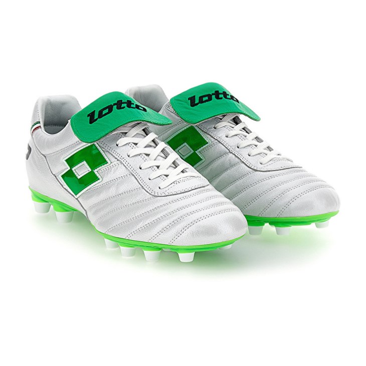 Botas de Futbol Lotto Stadio OG II FG 50 YRS Icon Hombre Blancas Verde | RM820312L0