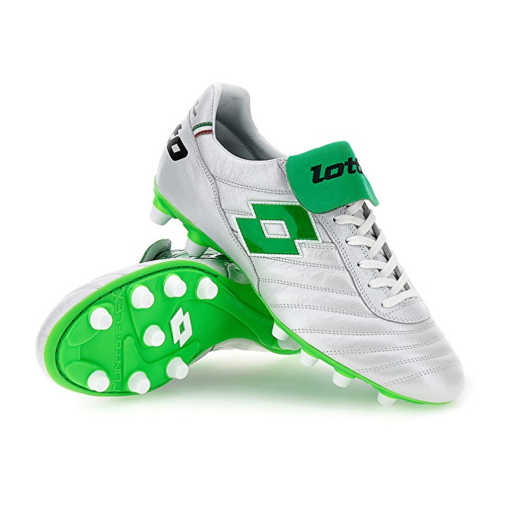 Botas de Futbol Lotto Stadio OG II FG 50 YRS Icon Hombre Blancas Verde | RM820312L0