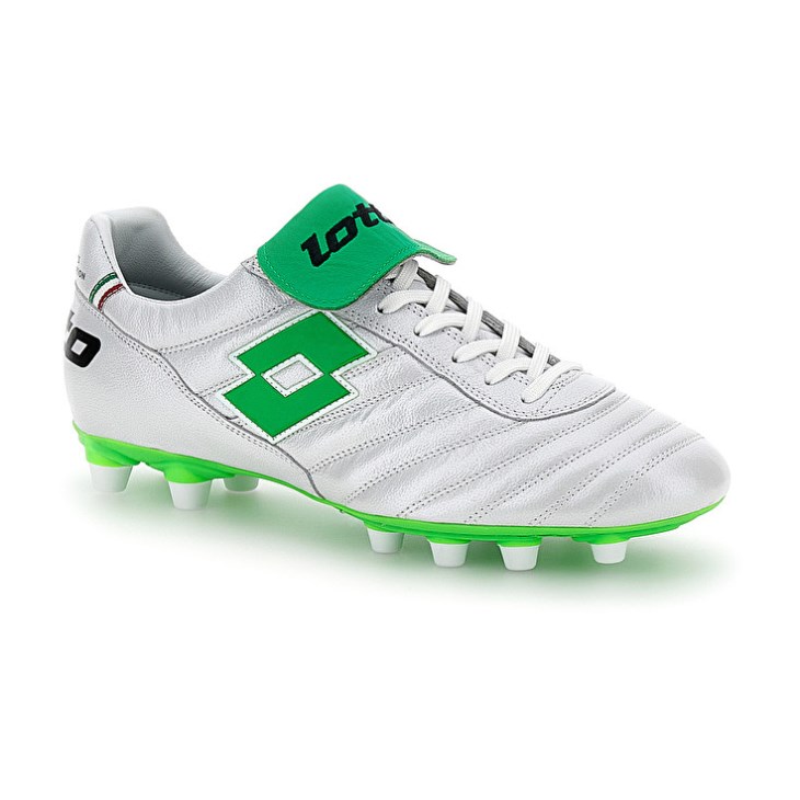Botas de Futbol Lotto Stadio OG II FG 50 YRS Icon Hombre Blancas Verde | RM820312L0