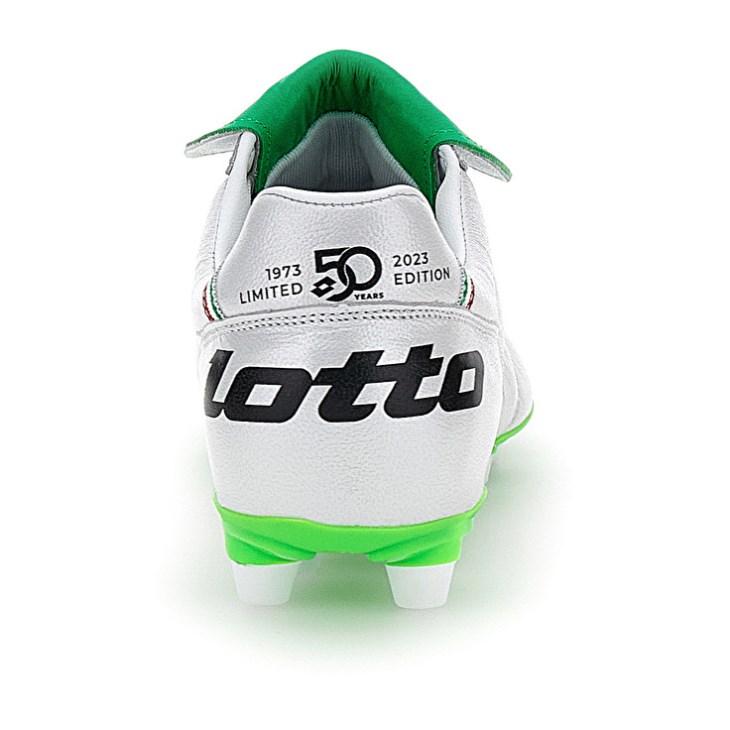 Botas de Futbol Lotto Stadio OG II FG 50 YRS Icon Hombre Blancas Verde | RM820312L0