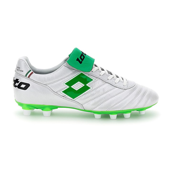 Botas de Futbol Lotto Stadio OG II FG 50 YRS Icon Hombre Blancas Verde | RM820312L0