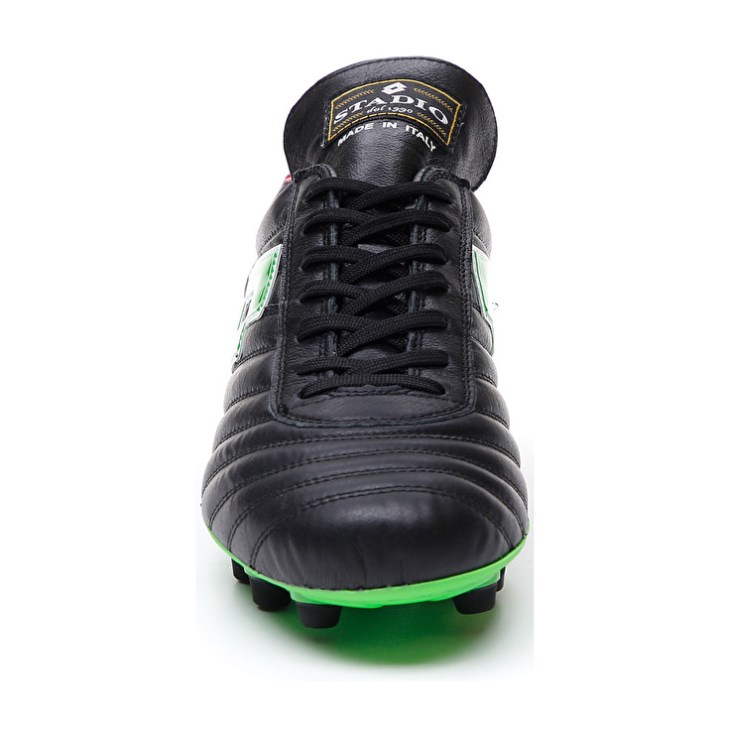 Botas de Futbol Lotto Stadio OG II FG Hombre Negras Verde | VC404360G7