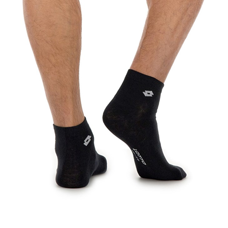 Calcetines Lotto Short Ankle II Pk3prs Sports Negras | XT872107R0