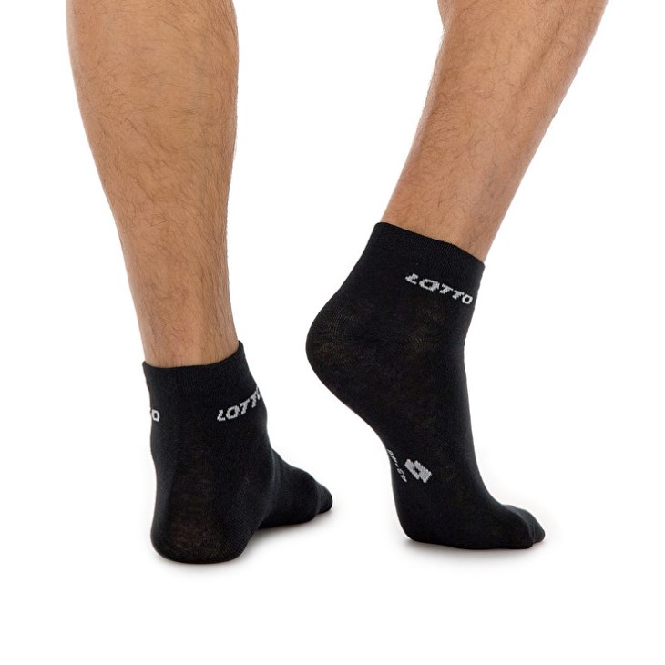 Calcetines Lotto Short Ankle II Pk3prs Sports Negras | XT872107R0