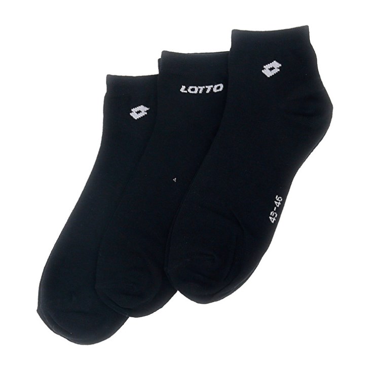 Calcetines Lotto Short Ankle II Pk3prs Sports Negras | XT872107R0