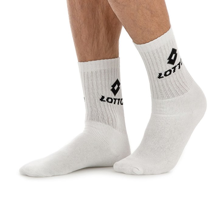 Calcetines Lotto Sports Quarter Pk3 Blancas | QO404130E1