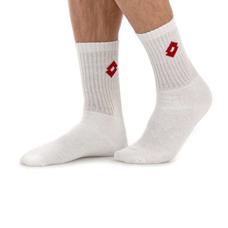 Calcetines Lotto Sports Quarter Pk3 Blancas | QO404130E1